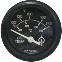 Datcon Oil Temperature Gauges with their matching Senders