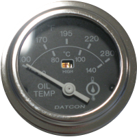 Datcon Oil Temperature Gauges with their matching Senders
